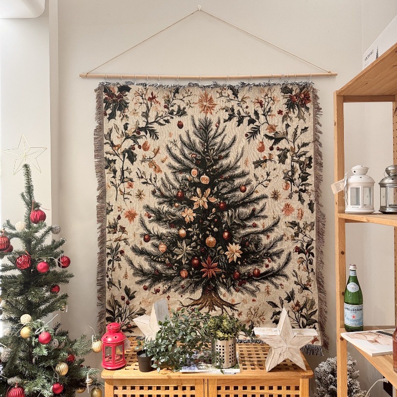 Christmas Throw Blanket - 2026 New Christmas Tapestry Wall Hanging,