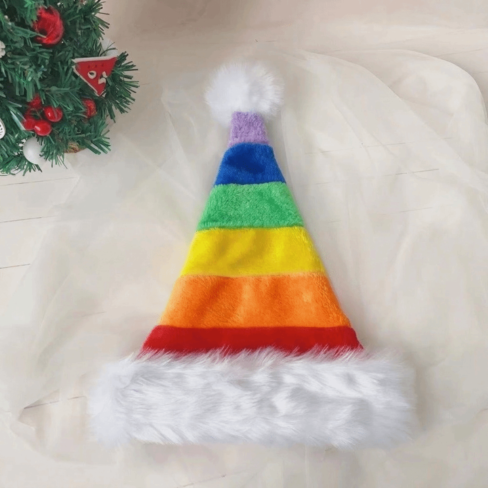 Simple Stripe Plush Christmas  - đánh giá và giá Santa Hat Plush