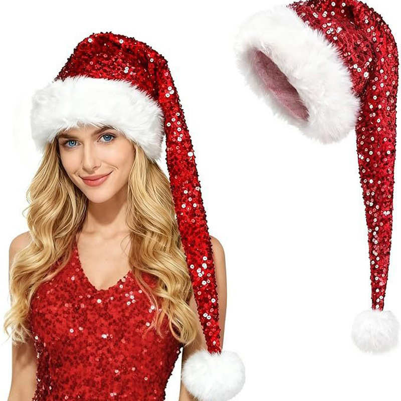 Unisex Christmas New Sequin Ha - đánh giá và giá Santa Hat Plush