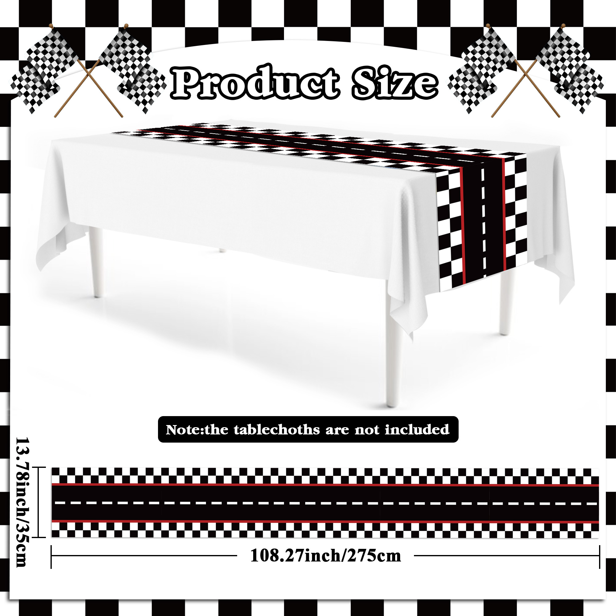 1/3/6Pcs Racing Donuts Jungle  - đánh giá và giá Christmas Table Runner