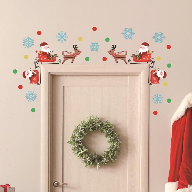 3Pcs Xmas Window Decals Santa  - đánh giá và giá Snowflake Window Decal