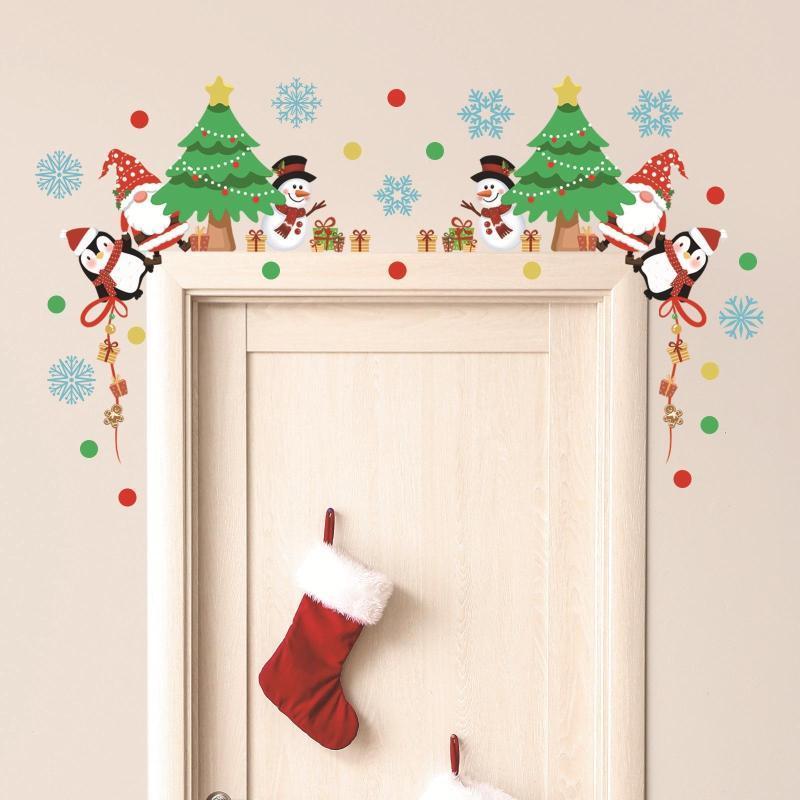 3Pcs Xmas Window Decals Santa  - đánh giá và giá Snowflake Window Decal