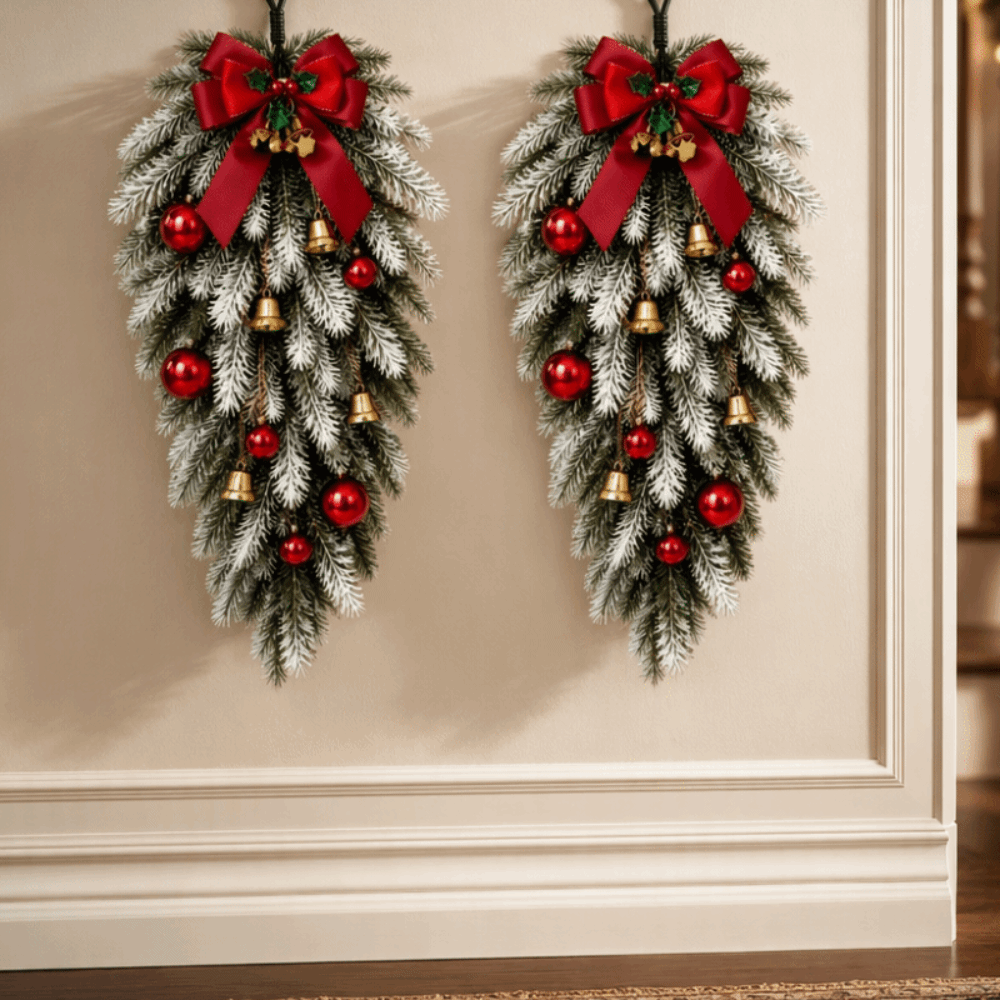Artificial Christmas Decor Set - đánh giá và giá Christmas Wreath Fake