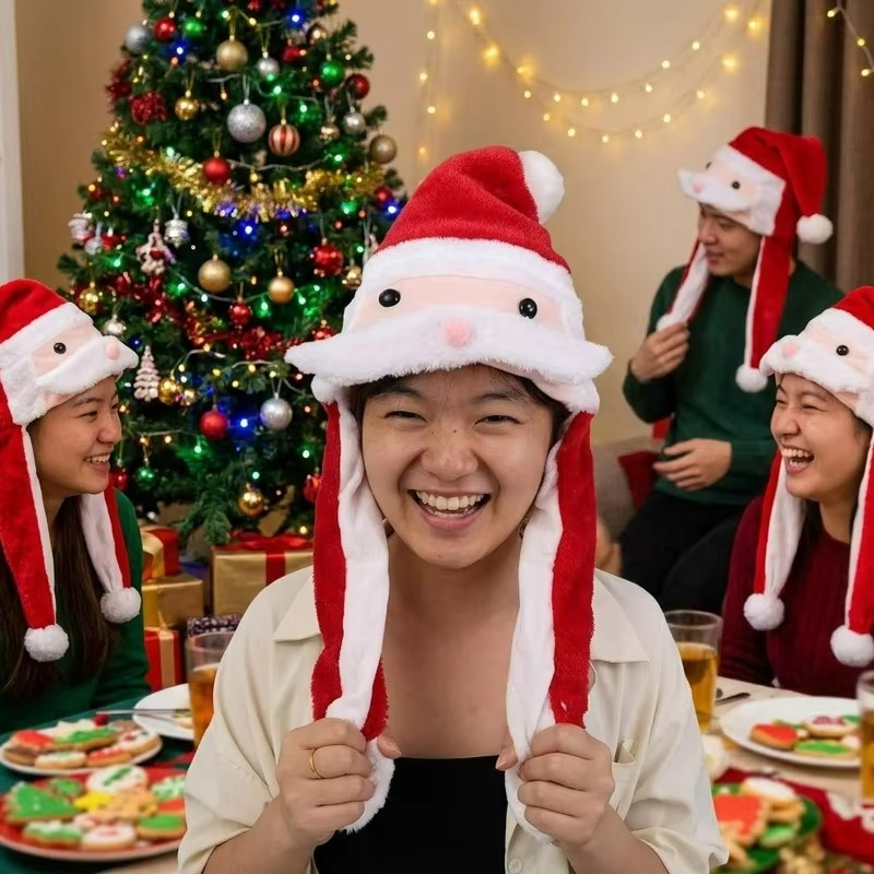 Funny Christmas Santa Hat with - đánh giá và giá Santa Hat Plush