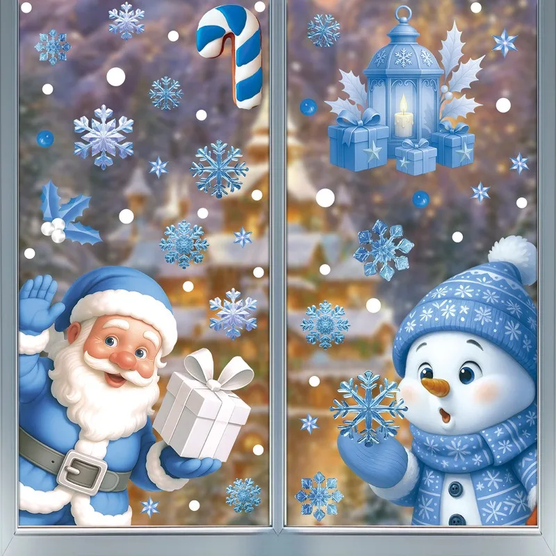 Merry Christmas Static Glass S - đánh giá và giá Snowflake Window Decal