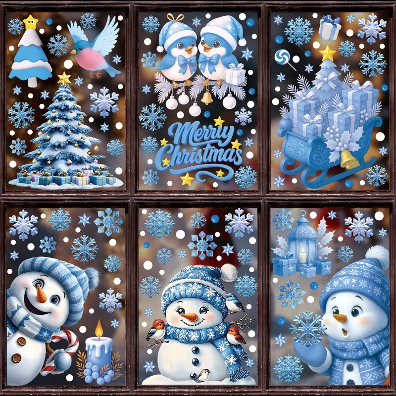 Merry Christmas Static Glass S - đánh giá và giá Snowflake Window Decal