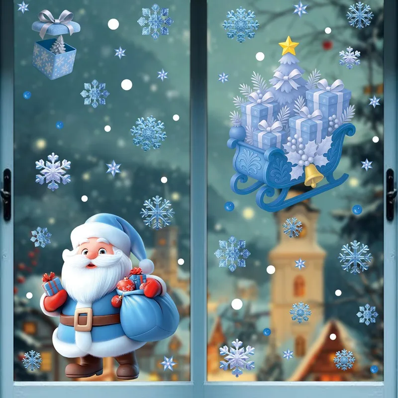 Merry Christmas Static Glass S - đánh giá và giá Snowflake Window Decal
