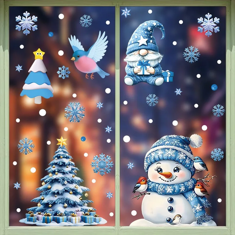 Merry Christmas Static Glass S - đánh giá và giá Snowflake Window Decal