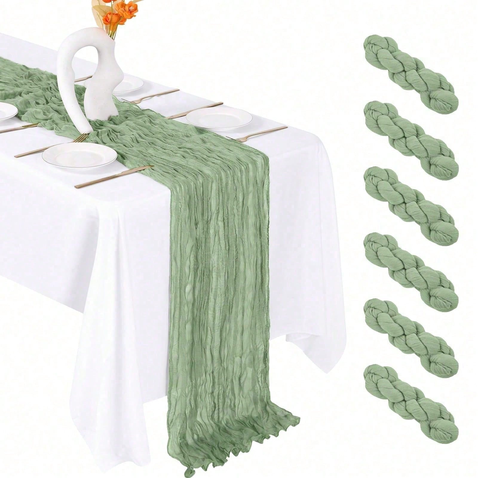 6 Pack Cheesecloth Table Runne - đánh giá và giá Christmas Table Runner