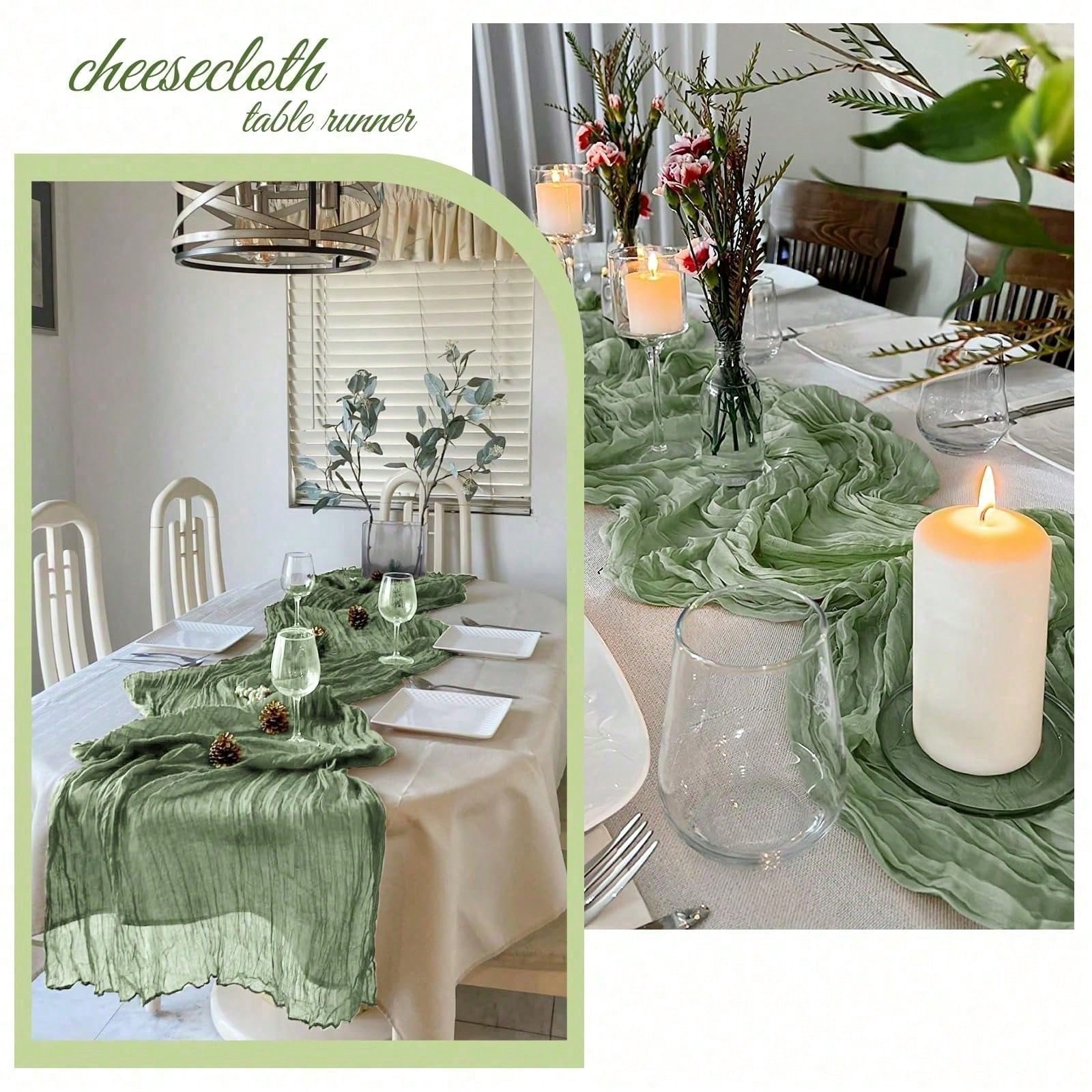 6 Pack Cheesecloth Table Runne - đánh giá và giá Christmas Table Runner
