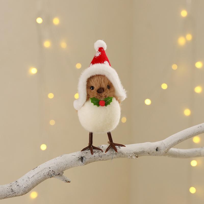 Christmas Plush Bird Ornaments - đánh giá và giá Santa Hat Plush