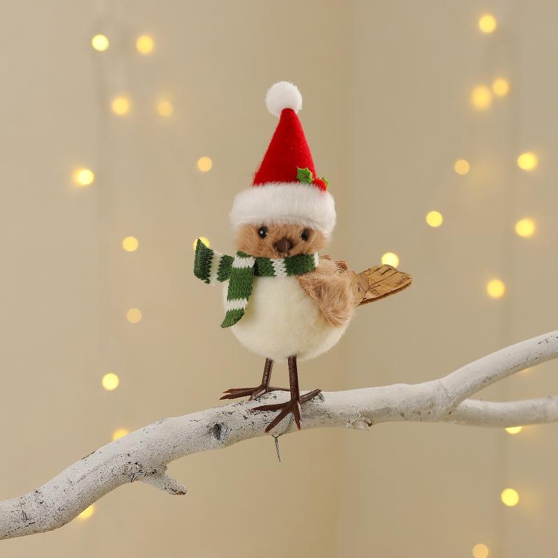 Christmas Plush Bird Ornaments - đánh giá và giá Santa Hat Plush
